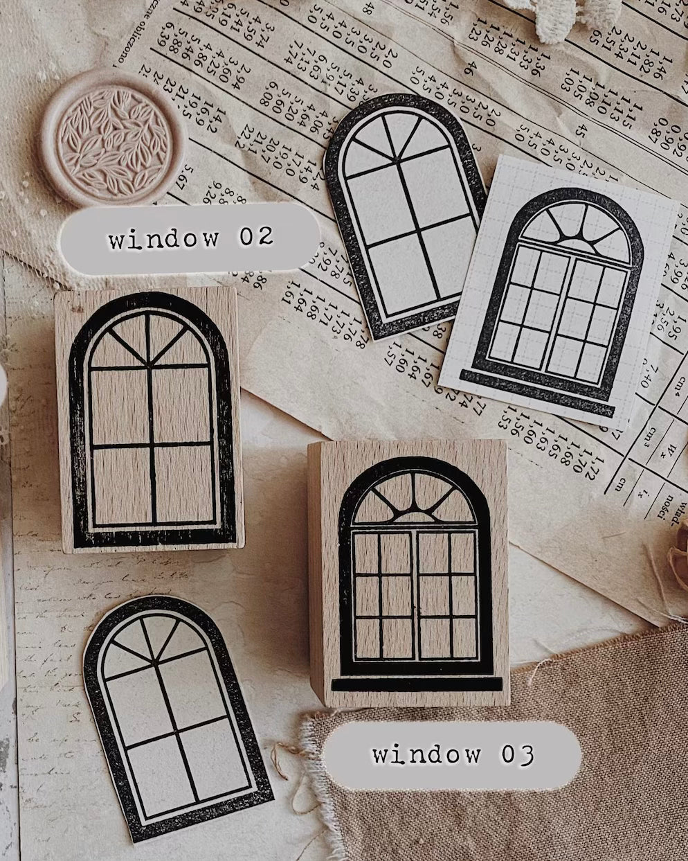 Houten stempel | raam 2 of 3