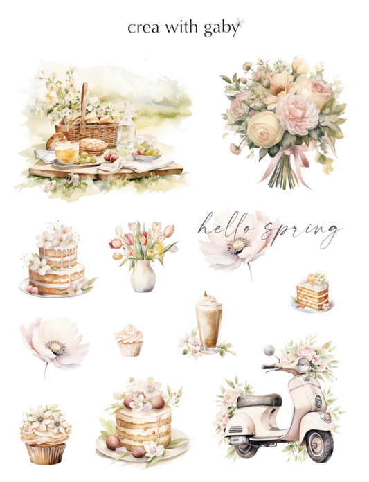 Stickervel | color flowers 1