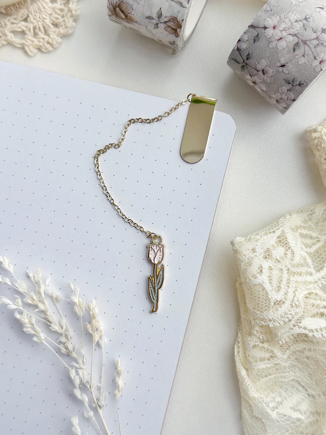 Journal lichtroze met tulp | TN | dot